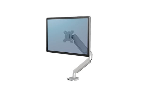Fellowes Platinum Series - Monteringssett - justerbar arm - for Skjerm - aluminium - sølv - skjermstørrelse: inntil 27" - skrivebordsmonterbar
