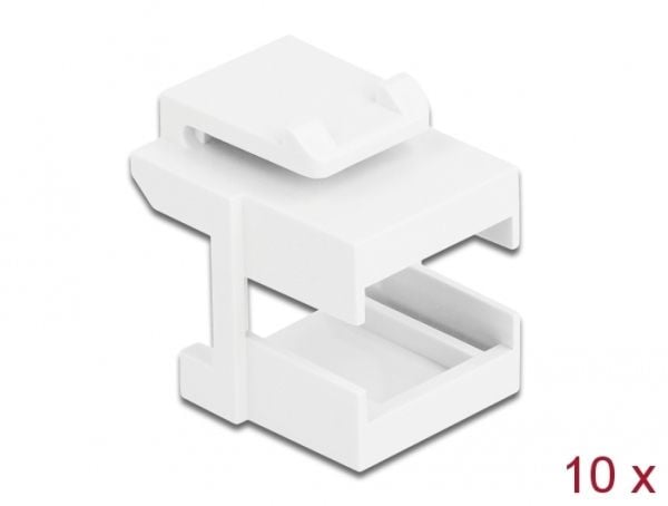Delock Keystone cover - Modulært innføringshus - hvit (en pakke 10)