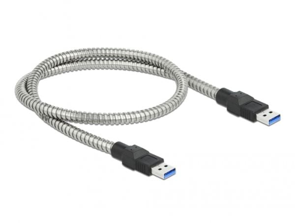 Delock - USB-kabel - USB-type A (hann) til USB-type A (hann) - USB 3.2 Gen 1 - 50 cm - sølv