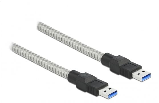 Delock - USB-kabel - USB-type A (hann) til USB-type A (hann) - USB 3.2 Gen 1 - 1 m - sølv