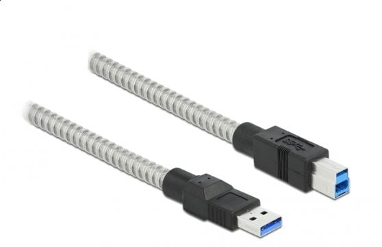Delock - USB-kaapeli - USB Type A (han) til USB Type B (han) - USB 3.2 Gen 1 - 1 m - sølv - sølv