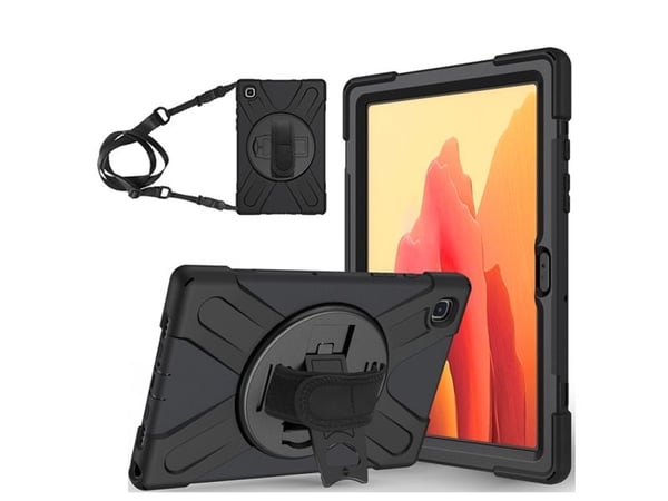 eSTUFF Defender Case - Beskyttende kasse til nettbrett - sort - for Samsung Galaxy Tab A7