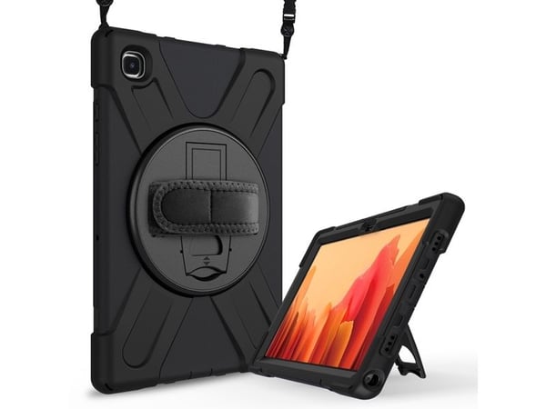 eSTUFF Defender Case - Beskyttende kasse til nettbrett - sort - for Samsung Galaxy Tab A7
