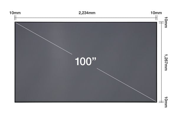 Epson ELPSC35, Ohje, 2,54 m (100"), 2,21 m, 124,7 cm