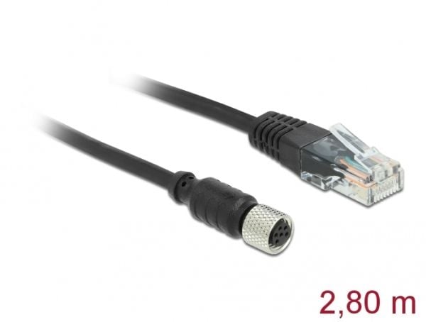 Navilock - GPS-kabel - 6-stifts M8 (hunn) til RJ-45 (hann) - 2.8 m - svart