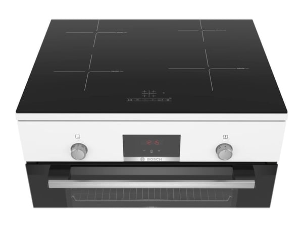 Bosch Serie | 4 HLN39A020 - Komfyr - frittstående - bredde: 60 cm - dybde: 60 cm - høyde: 90 cm - med selvrens - hvit