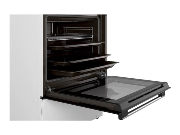 Bosch Serie | 4 HLN39A020 - Komfyr - frittstående - bredde: 60 cm - dybde: 60 cm - høyde: 90 cm - med selvrens - hvit