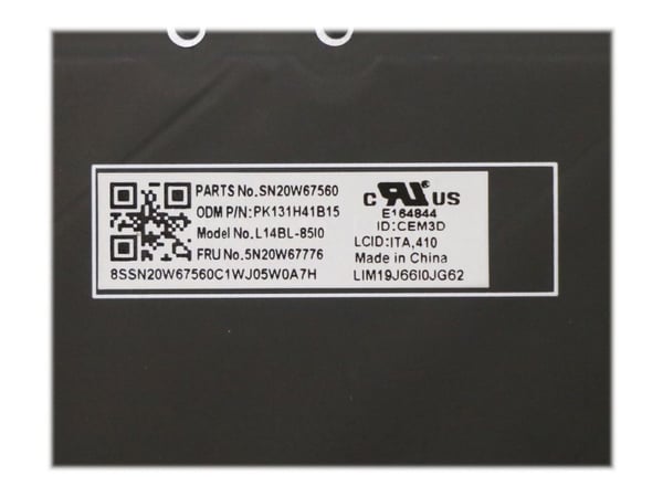Chicony - Erstatningstastatur for bærbar PC - med Trackpoint, UltraNav - bakbelysning - QWERTY - Italiensk - for ThinkPad L14 Gen 1 20U1, 20U2, 20U...