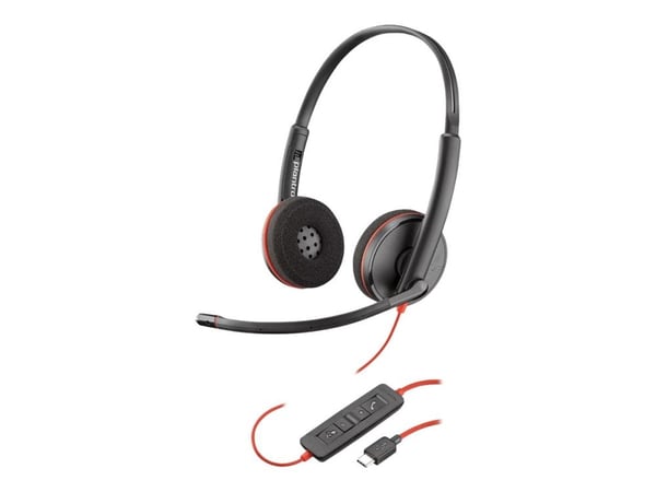 Poly Blackwire C3220 - 3200 Series - hodesett - on-ear - kablet - USB-C - lydisolerende