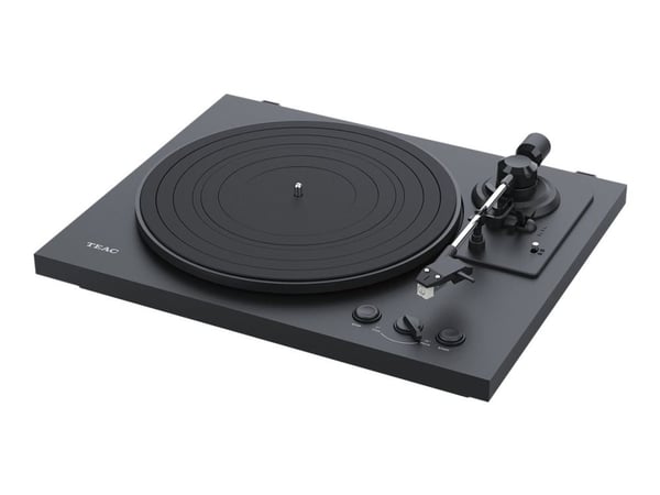 TEAC TN-175-B, Hihnakäyttöinen levysoitin, Täysin automaattinen, Musta, MDF-levy, 33 1/3,45 RPM, DC-moottori