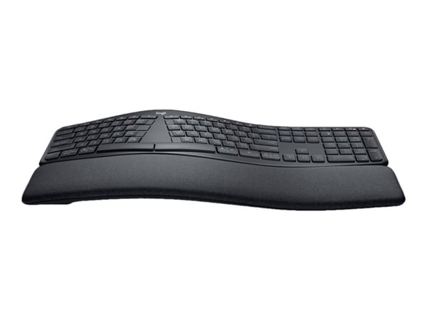 Logitech ERGO K860 - Tastatur - trådløs - 2.4 GHz, Bluetooth 5.0 - QWERTY - US International - grafitt