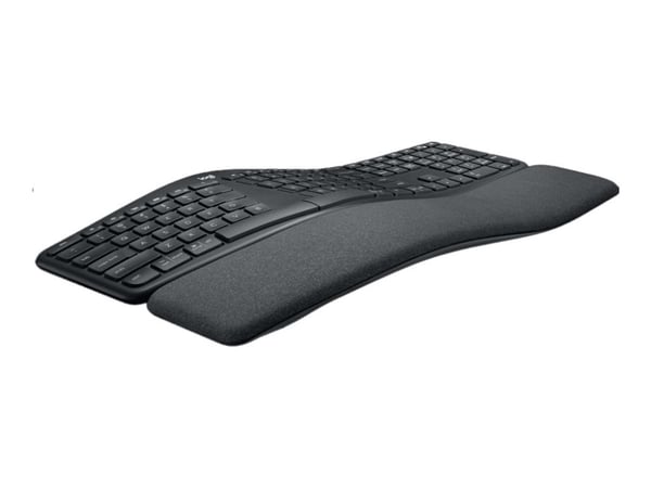 Logitech ERGO K860 - Tastatur - trådløs - 2.4 GHz, Bluetooth 5.0 - QWERTY - US International - grafitt