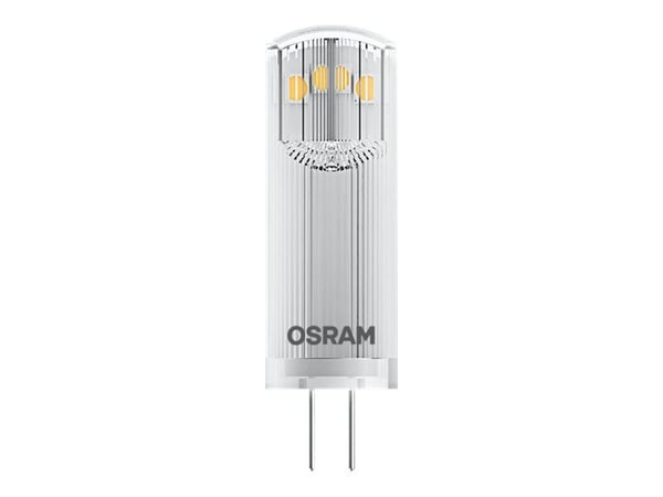 OSRAM BASE PIN - LED-lyspære - form: T14 - klar finish - G4 - 1.8 W (ekvivalent 20 W) - klasse F - varmt hvitt lys - 2700 K