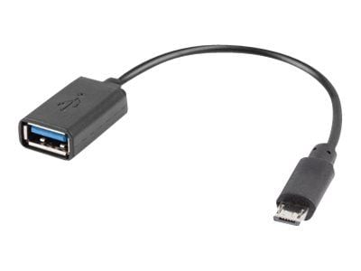 Lanberg - USB-sovitin - Micro-USB Type B (han) til USB (hun) - USB 2.0 OTG - 15 cm - lajittelu - lajittelu