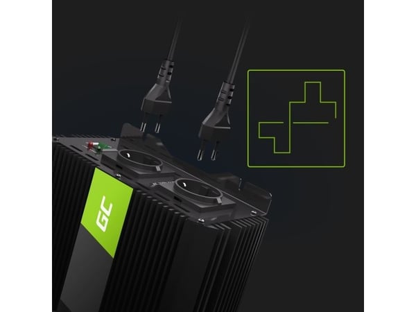Green Cell Converter Spenningsomformer Inverter PRO 12V til 230V 2000W/4000W Modifisert sinusbølge
