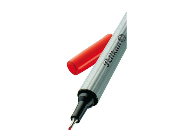 Pelikan Fineliner 96, Svart, Blå, Röd, Fin, 0,4 mm, Tyskland, Blåsa, 3 styck
