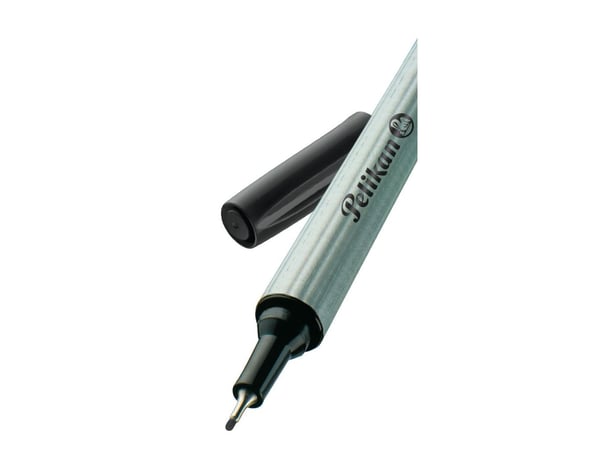 Pelikan Fineliner 96, Svart, Blå, Röd, Fin, 0,4 mm, Tyskland, Blåsa, 3 styck