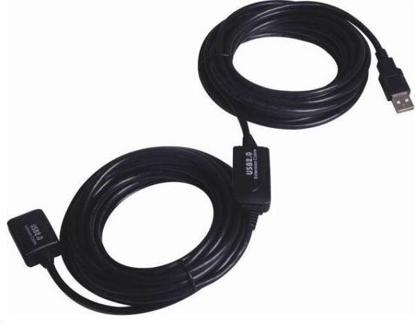PremiumCord USB 2.0 repeater og skjøtekabel A/M-A/F 15m