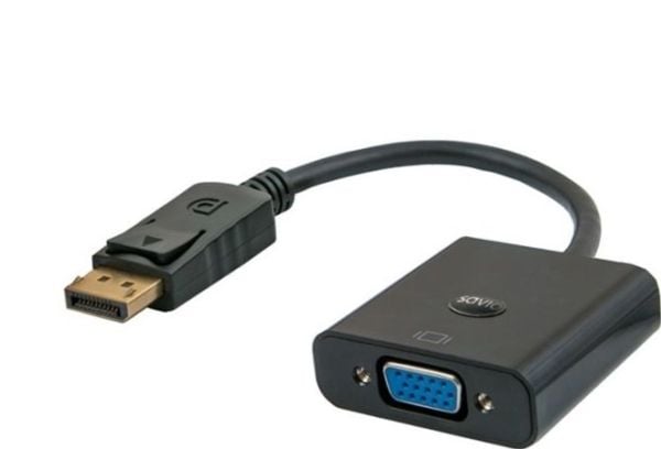 Savio CL-90/B Adapter Display Port do VGA, 0,2 m, DisplayPort, VGA (D-Sub), Hankjønn, Hankjønn, 2 år