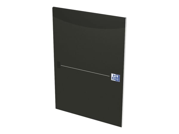 Notesblok OXFORD Office Essentials, sort, toplimet A4, linjeret