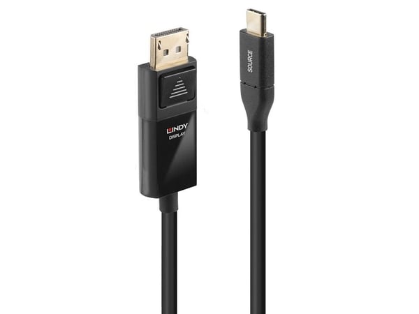 Lindy 43303, 3 m, USB Type-C, DisplayPort, Hankjønn, Hankjønn, Rett