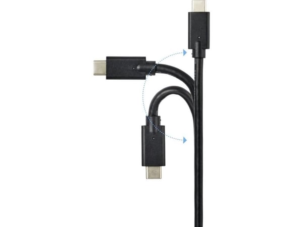 Renkforce RF-4531576, 2 m, USB C, USB C, USB 3.2 Gen 2 (3.1 Gen 2), 20000 Mbit/s, Sort