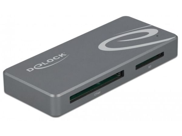 Delock - Kortinlukija (MMC, SD, miniSD, RS-MMC, MMCmobile, CFast Card type I, CFast Card type II, SDHC, miniSDHC, SDXC, SDHC UHS-I, SDXC UHS-I, SDH...