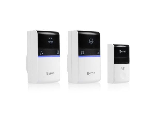 Byron DBY-23415, Musta, Valkoinen, 80 dB, Koti, Office, IP44, 10 kpl, 2 kpl