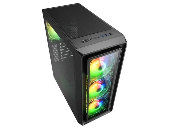 Sharkoon TK4 RGB, Midi Tower, PC, Svart, ATX, micro ATX, Mini-ITX, Multi, Fall fläktar
