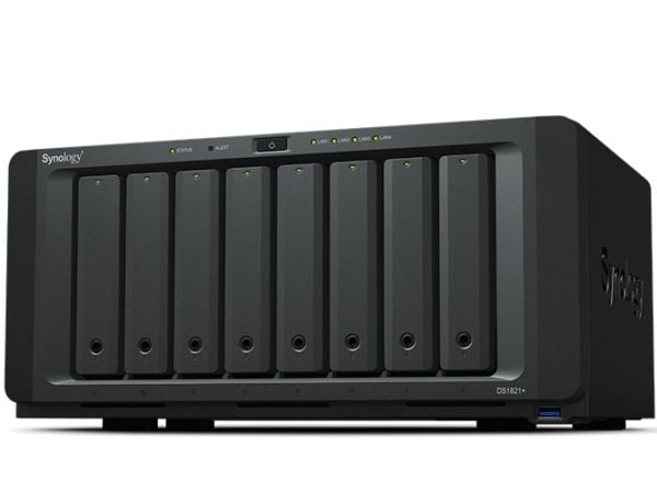 Synology Disk Station DS1821+ - NAS-server - 8 bays - SATA 6Gb/s - RAID 0, 1, 5, 6, 10, JBOD - RAM 4 GB - Gigabit Ethernet - iSCSI support