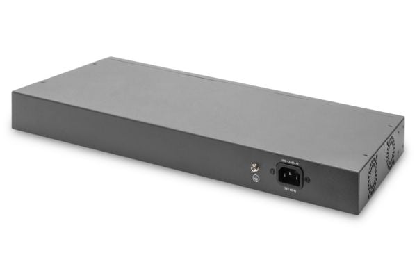 DIGITUS DN-80221-3 - Switch - Styrt - 24 x 10/100/1000 + 2 x 10/100/1000/SFP (opplink) + 2 x SFP (mini-GBIC) (opplink) - stasjonær, rackmonterbar
