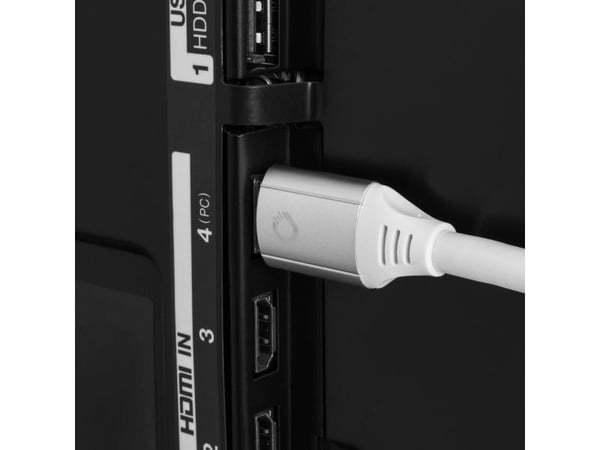 OEHLBACH Black Magic MKII, 1,5 m, HDMI Type A (Standard), HDMI Type A (Standard), 3D, 48 Gbit/s, Sølv, Hvit