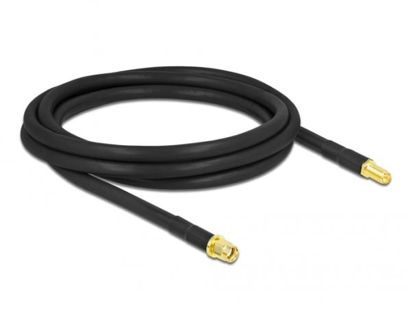 DeLOCK 90464, 2 m, LMR300, RP-SMA, RP-SMA, Sort