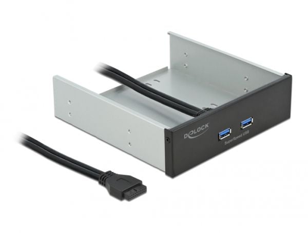 Delock - Lagrings-porttipaneeli - USB 3.2 Gen 1 x 2 - lajittelu - USB 3.2 Gen 1 x 2 - lajittelu