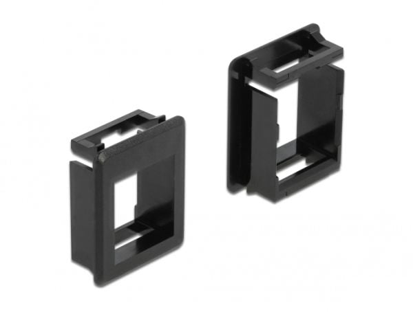 Delock - Modulenhet for platetrykklåsholder - case mountable - svart (en pakke 4)