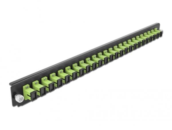 Delock - Fiber-optic splice box rack mount panel - front - SC MM X 24 - limegrønn - 1U - 19"