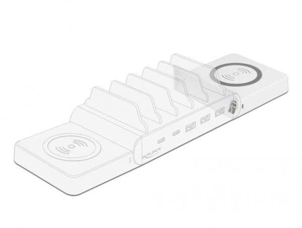 Delock - Trådløs ladepute - 15 watt - hvit - for P/N: 41450