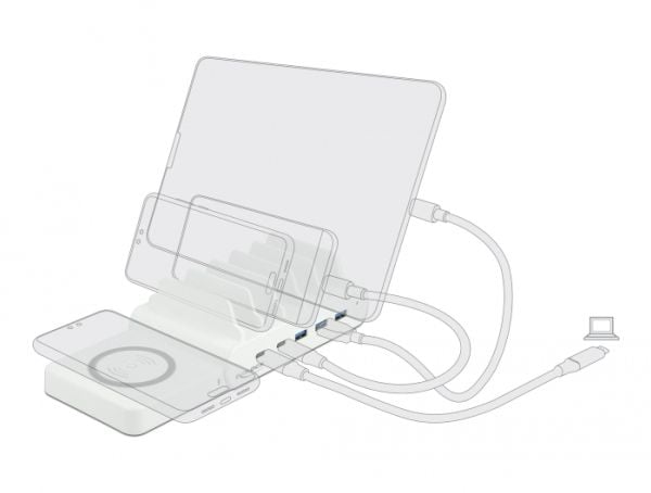 Delock - Trådløs ladepute - 15 watt - hvit - for P/N: 41450