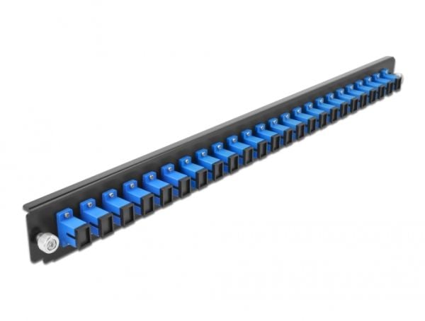 Delock - Fiber-optic splice box rack mount panel - front - SC SM X 24 - blå - 1U - 19"
