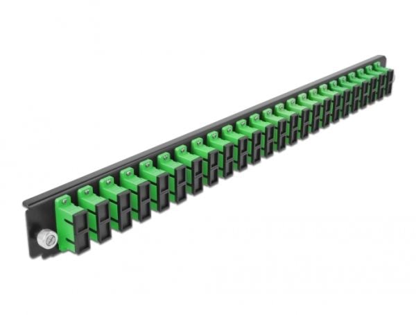 Delock - Fiber-optic splice box rack mount panel - front - SC SM X 24 - grønn - 1U - 19"
