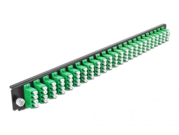 Delock - Fiber-optic splice box rack mount panel - front - LC SM X 24 - grønn - 1U - 19"