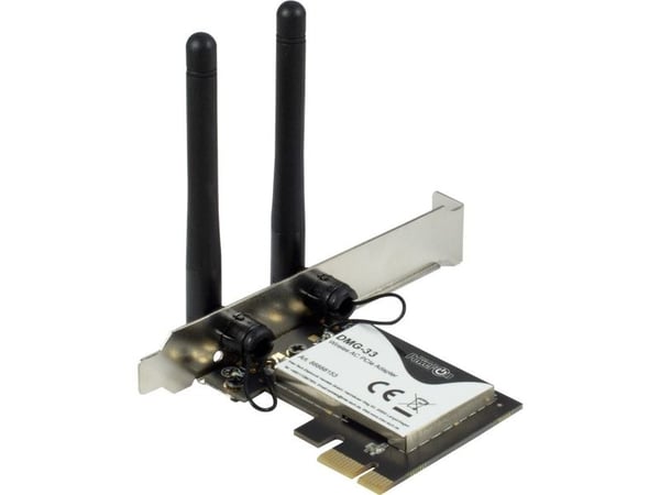 Inter-Tech DMG-33, Sisäinen, Langaton, PCI Express, WLAN, Wi-Fi 5 (802.11ac), 1300 Mbit/s