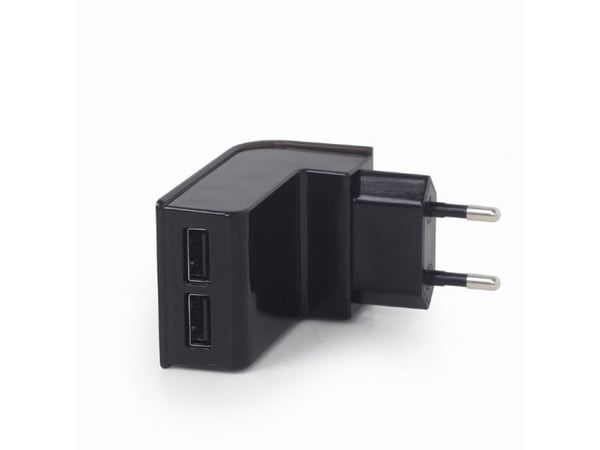 Gembird EnerGenie EG-U2C2A-CAR-02 - Bilstrømadapter - 2.1 A - 2 utgangskontakter (2 x USB) - svart