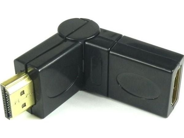 Qoltec - Høyre vinkeladapter for HDMI - HDMI hunn til HDMI hann