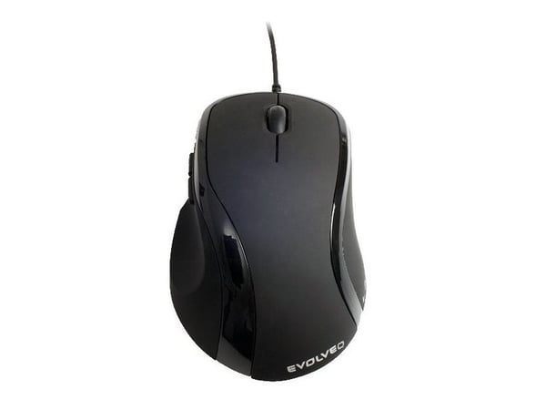 Evolveo ML-507B, Høyre hendt, Laser, USB Type-A, 1600 DPI, Sort Evolveo ML-507B, Høyre hendt, Laser, USB Type-A, 1600 DPI, Sort
