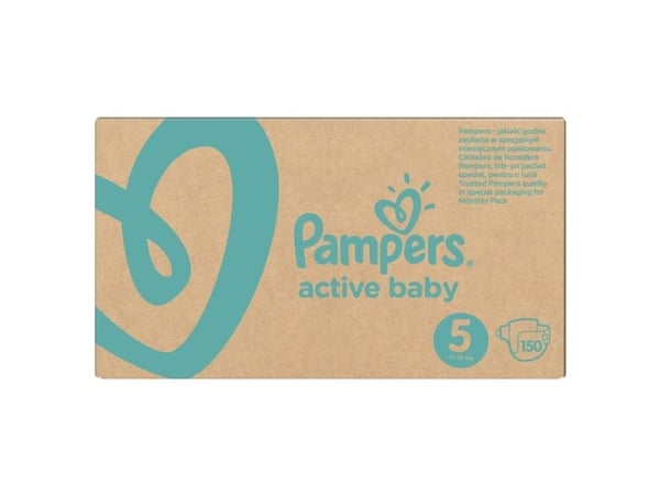 Pampers Active Baby 5 bleier, 11-16 kg, 150 stk.