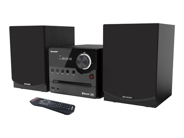 Sharp XL-B512(BK), Kodin mikroaudiojärjestelmä, Musta, 1 levyt, Etu, 45 W, Banaaniliitin