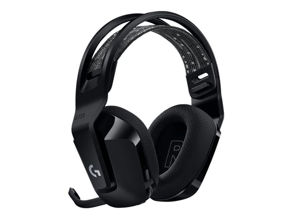 Logitech G G733 LIGHTSPEED Wireless RGB Gaming Headset - Hodesett - full størrelse - 2,4 GHz - trådløs - svart