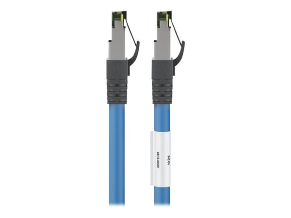 goobay - Koblingskabel - RJ-45 (hann) til RJ-45 (hann) - 1 m - SFTP, PiMF - CAT 8.1 - formstøpt - blå