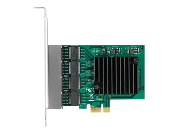 Delock - Nettverksadapter - PCIe 2.0 lav profil - Gigabit Ethernet x 4